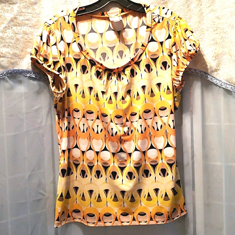 JC PENNY SHORT SLEEVE TOP SCOOP NECK  SZ XL